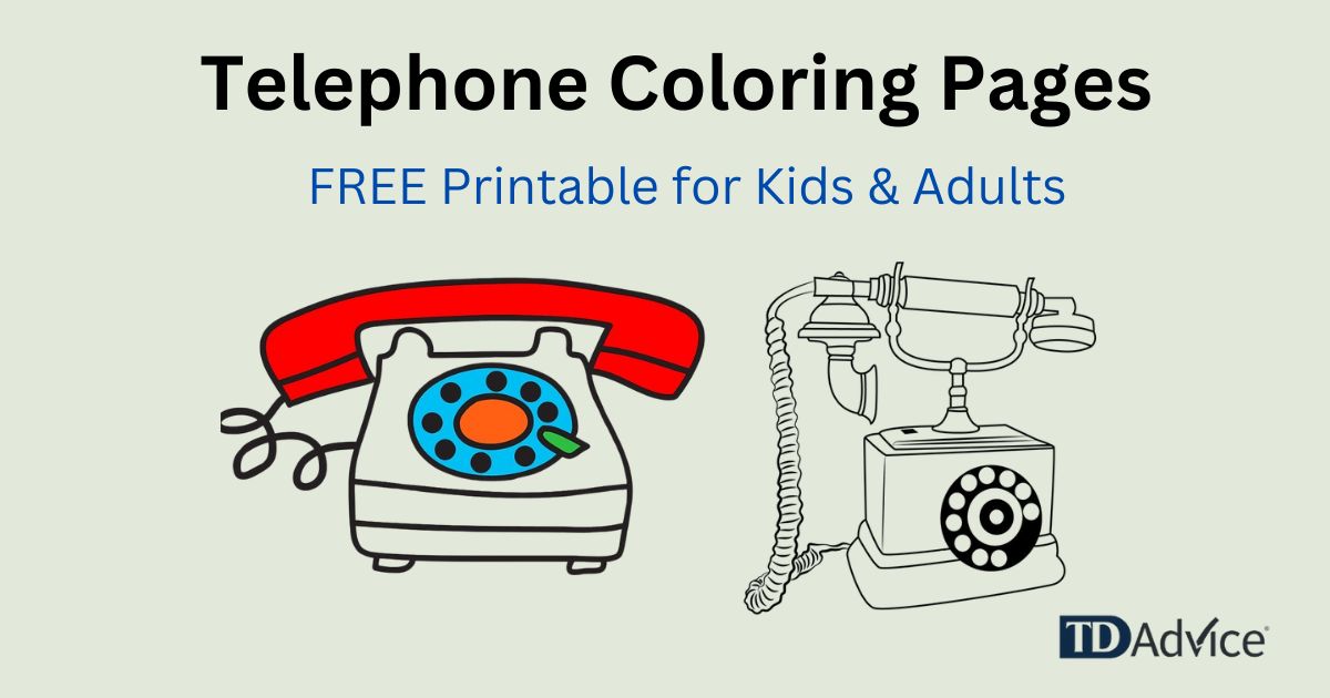 41 FREE Telephone Coloring Page: Printable & Downloadable